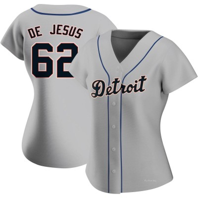 Women's Angel De Jesus Detroit Tigers Authentic Gray Road Jersey