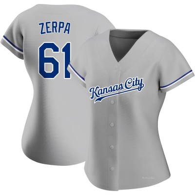 Women's Angel Zerpa Kansas City Royals Authentic Gray Road Jersey