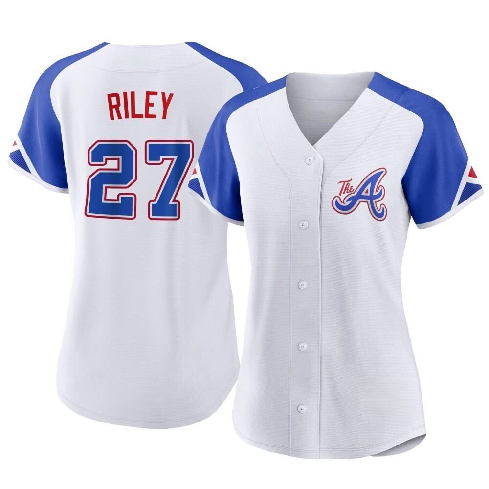 Women's Austin Riley Atlanta Braves Authentic White 2023 City Connect Jersey