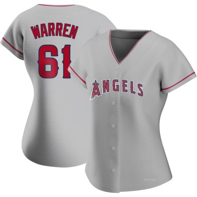 Women's Austin Warren Los Angeles Angels Authentic Silver Road Jersey
