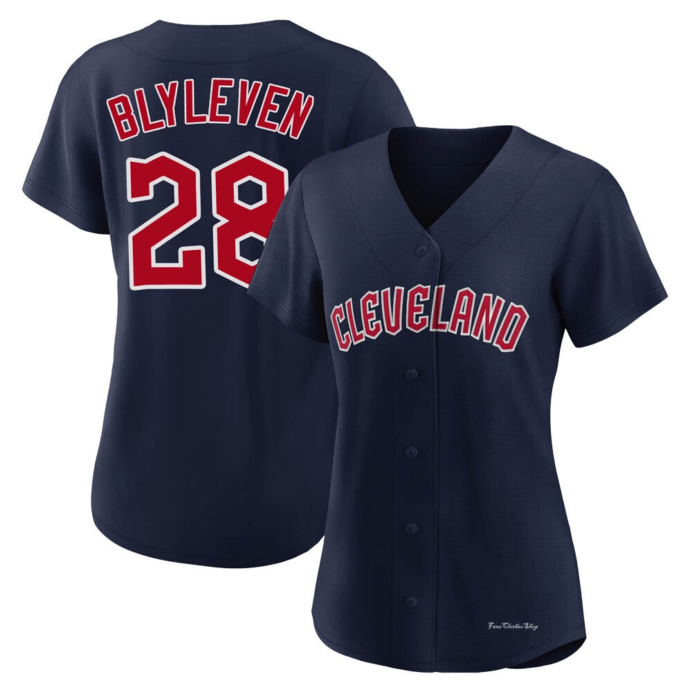 Women's Bert Blyleven Cleveland Guardians Authentic Navy Alternate Jersey