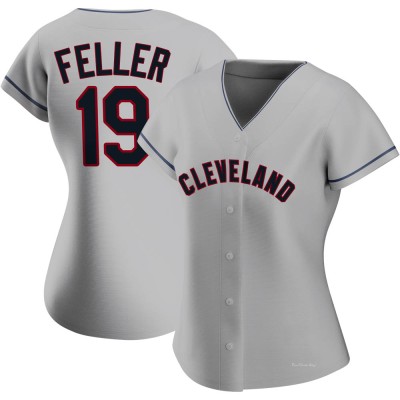 Women's Bob Feller Cleveland Guardians Authentic Gray Road Jersey