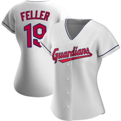 Women's Bob Feller Cleveland Guardians Replica White Home Jersey