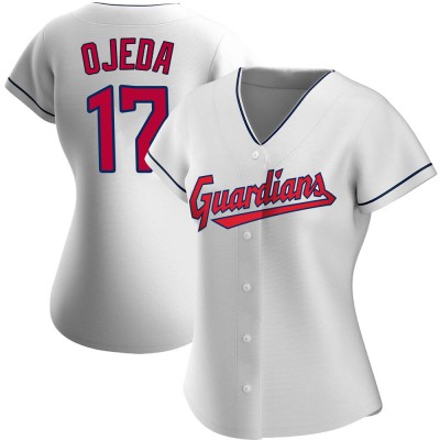 Women's Bob Ojeda Cleveland Guardians Replica White Home Jersey