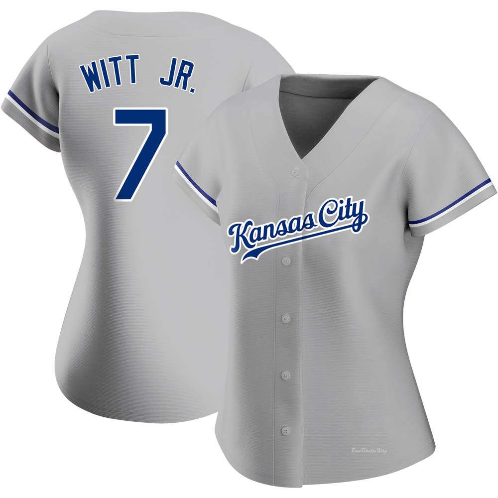 Women's Bobby Witt Jr. Kansas City Royals Authentic Gray Road Jersey
