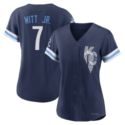 Women's Bobby Witt Jr. Kansas City Royals Authentic Navy 2022 City Connect Jersey