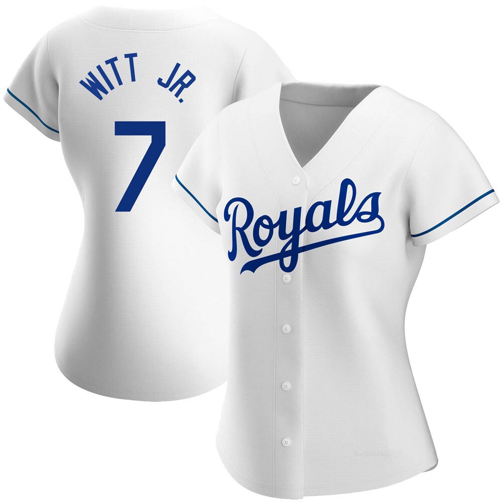 Women's Bobby Witt Jr. Kansas City Royals Replica White Home Jersey