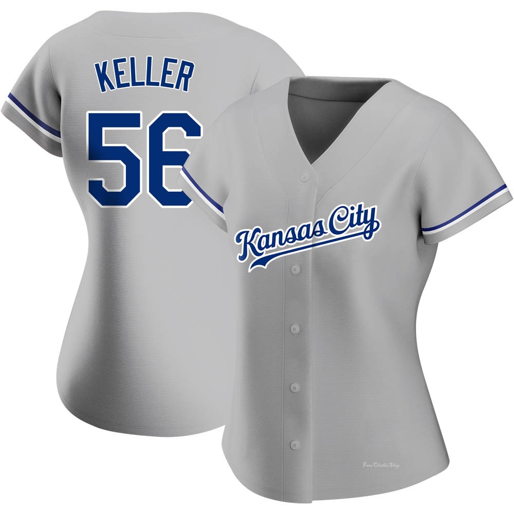Women's Brad Keller Kansas City Royals Replica Gray Road Jersey
