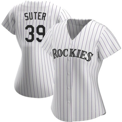 Women's Brent Suter Colorado Rockies Authentic White Home Jersey