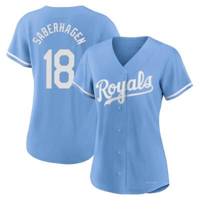Women's Bret Saberhagen Kansas City Royals Authentic Light Blue 2022 Alternate Jersey