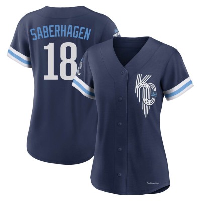 Women's Bret Saberhagen Kansas City Royals Authentic Navy 2022 City Connect Jersey