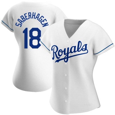 Women's Bret Saberhagen Kansas City Royals Authentic White Home Jersey