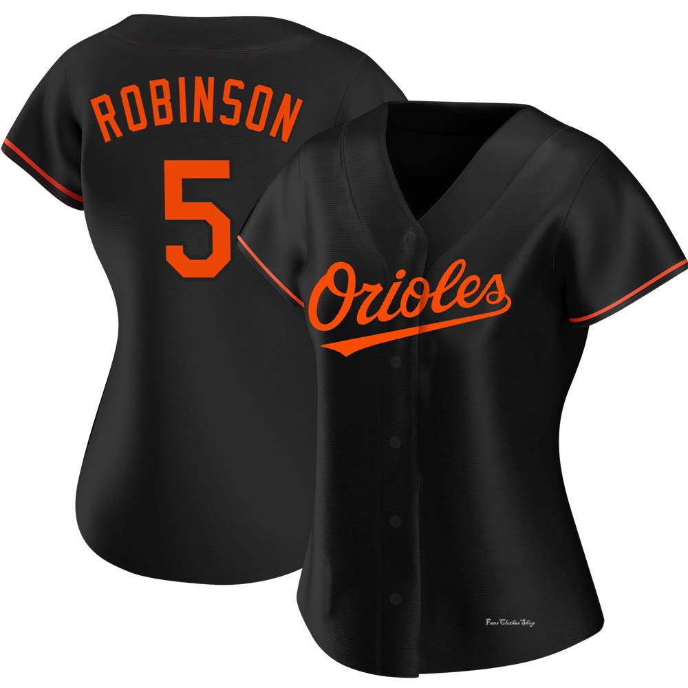 Women's Brooks Robinson Baltimore Orioles Authentic Black Alternate Jersey