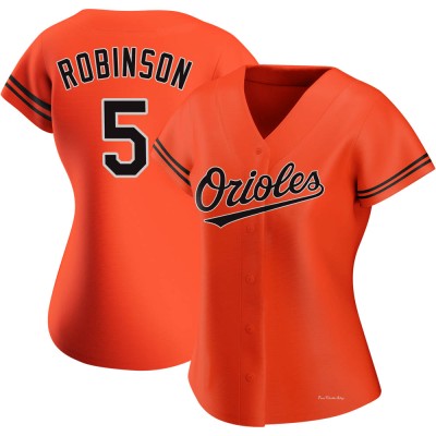 Women's Brooks Robinson Baltimore Orioles Replica Orange Alternate Jersey