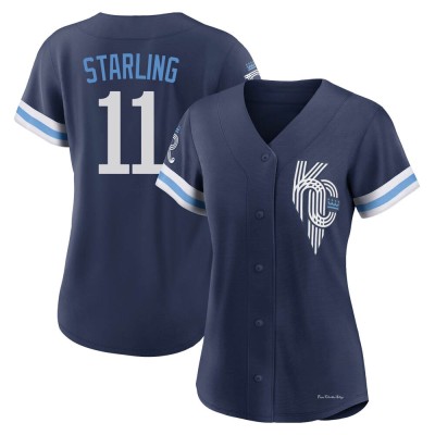 Women's Bubba Starling Kansas City Royals Authentic Navy 2022 City Connect Jersey