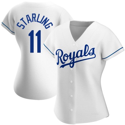 Women's Bubba Starling Kansas City Royals Authentic White Home Jersey