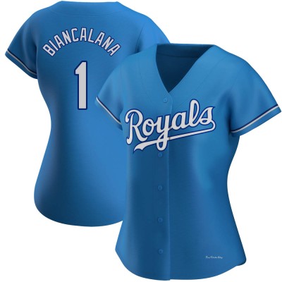 Women's Buddy Biancalana Kansas City Royals Authentic Light Blue Alternate Jersey