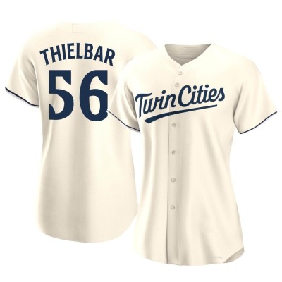 Women's Caleb Thielbar Minnesota Twins Authentic Cream Alternate Jersey
