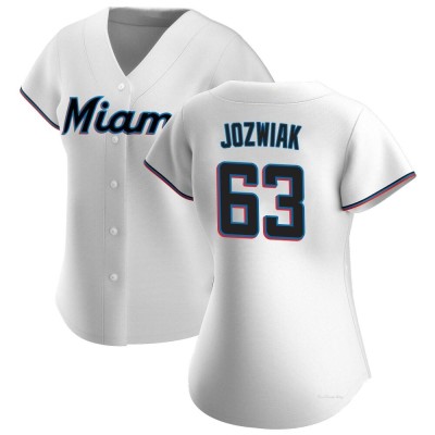 Women's Chandler Jozwiak Miami Marlins Authentic White Home Jersey