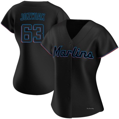 Women's Chandler Jozwiak Miami Marlins Replica Black Alternate Jersey