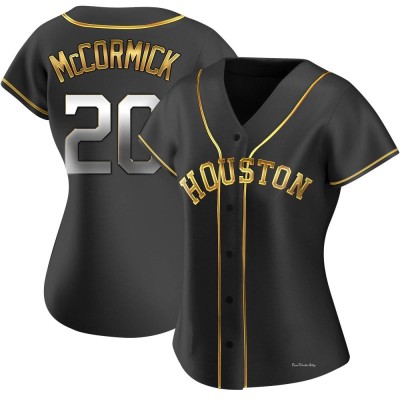 Women's Chas McCormick Houston Astros Replica Black Golden Alternate Jersey