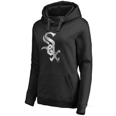 Women's Chicago White Sox Black Platinum Collection Pullover Hoodie -