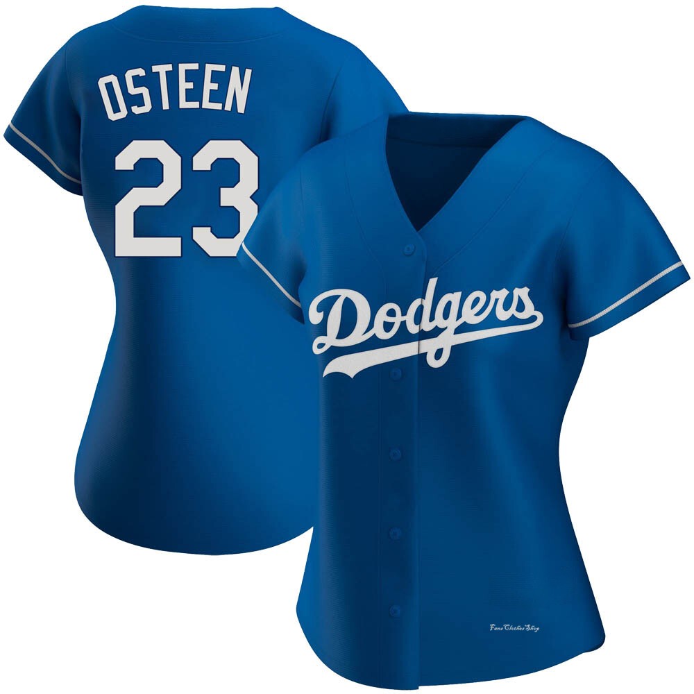 Women's Claude Osteen Los Angeles Dodgers Authentic Royal Alternate Jersey