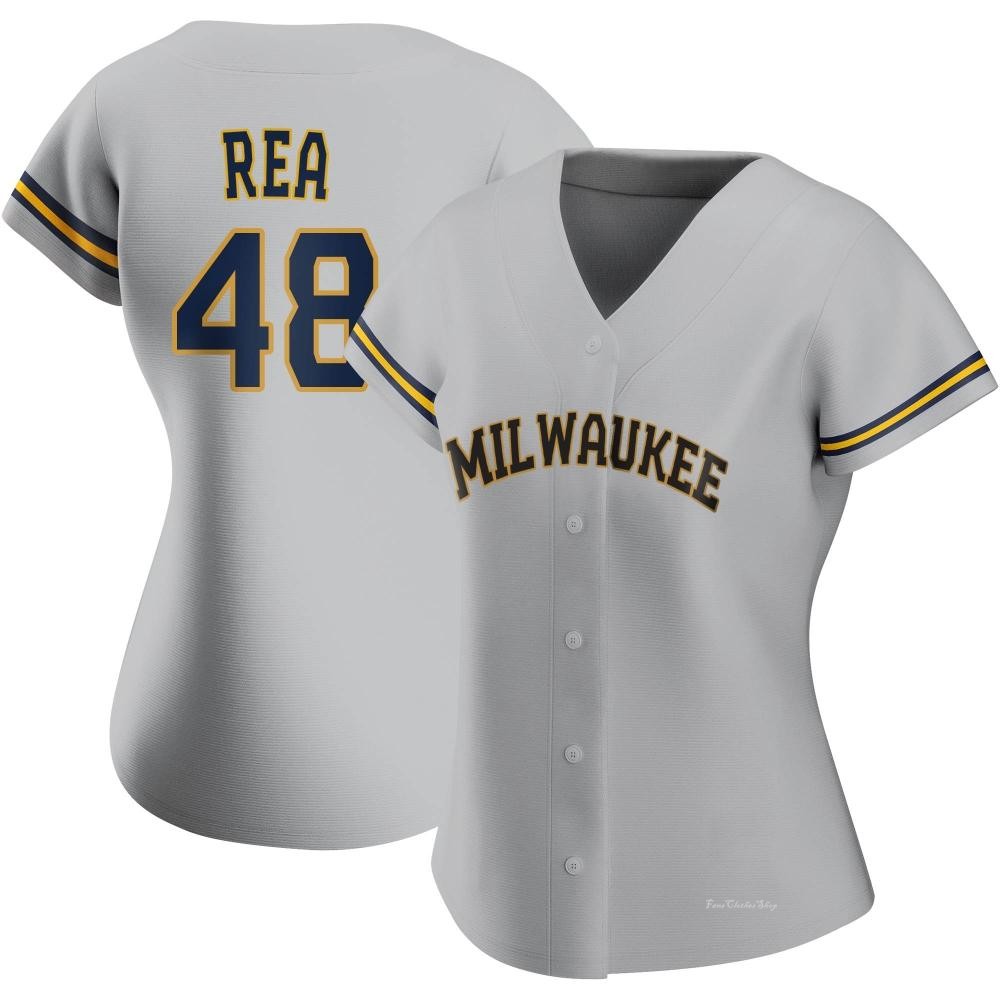 Women's Colin Rea Milwaukee Brewers Replica Gray Road Jersey