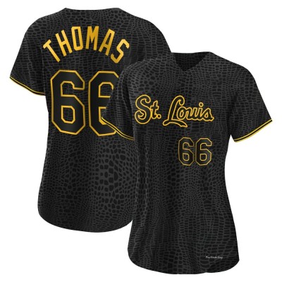 Women's Connor Thomas St. Louis Cardinals Authentic Black Snake Skin City Jersey