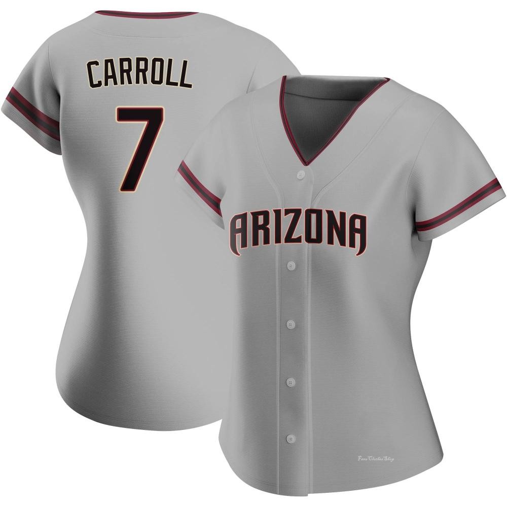 Women's Corbin Carroll Arizona Diamondbacks Replica Gray Road Jersey