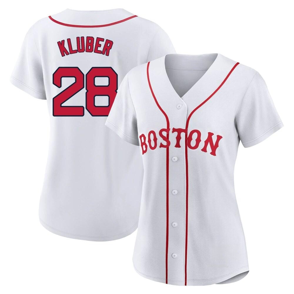 Women's Corey Kluber Boston Red Sox Authentic White 2021 Patriots' Day Jersey