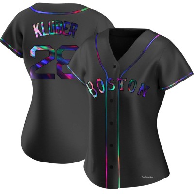 Women's Corey Kluber Boston Red Sox Replica Black Holographic Alternate Jersey
