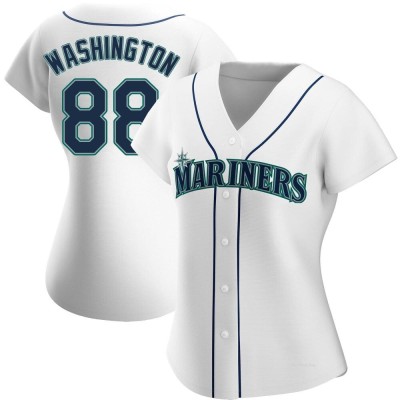 Women's Curtis Washington Seattle Mariners Replica White Home Jersey