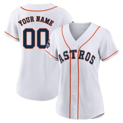 Women's Custom Houston Astros Replica White 2022 World Series Champions Home Jersey