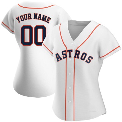 Women's Custom Houston Astros Replica White Home Jersey
