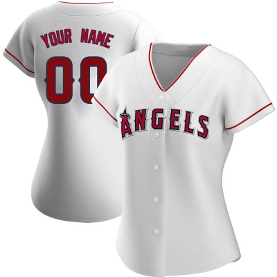 Women's Custom Los Angeles Angels Authentic White Home Jersey