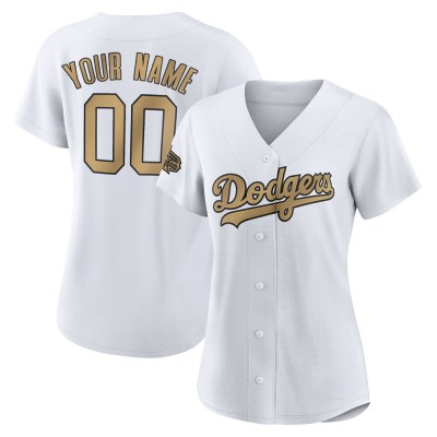 Women's Custom Los Angeles Dodgers Game White Replica 2022 All-Star Jersey