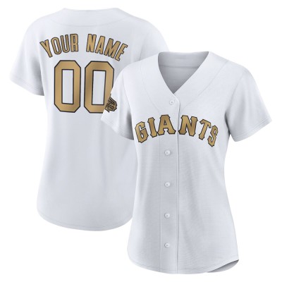 Women's Custom San Francisco Giants Game White Replica 2022 All-Star Jersey