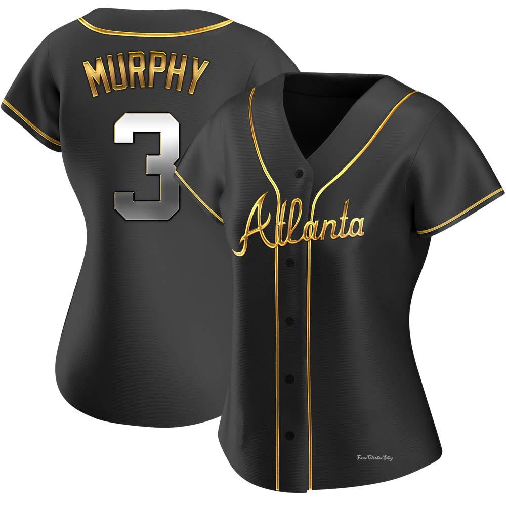 Women's Dale Murphy Atlanta Braves Replica Black Golden Alternate Jersey