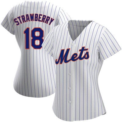 Women's Darryl Strawberry New York Mets Authentic White Home Jersey