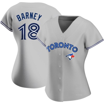 Women's Darwin Barney Toronto Blue Jays Replica Gray Road Jersey