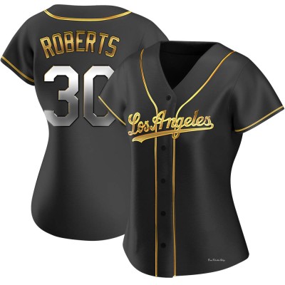 Women's Dave Roberts Los Angeles Dodgers Replica Black Golden Alternate Jersey