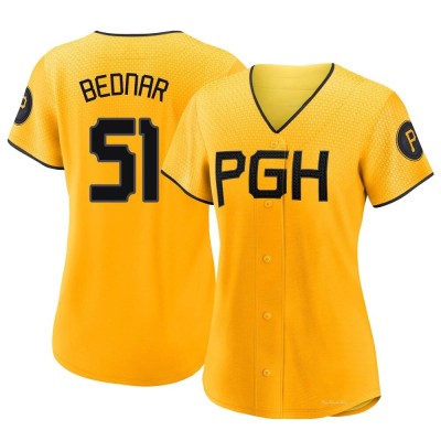 Women's David Bednar Pittsburgh Pirates Replica Gold 2023 City Connect Jersey