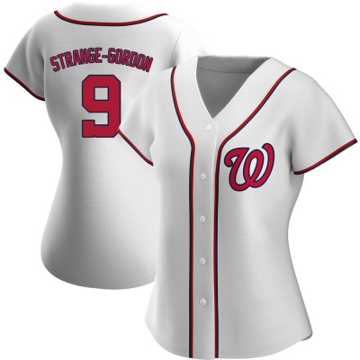 Women's Dee Strange-Gordon Washington Nationals Replica White Home Jersey