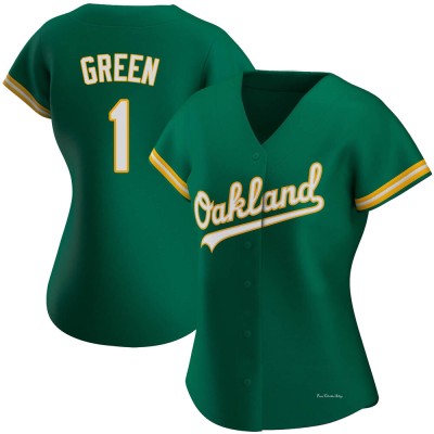 Women's Dick Green Oakland Athletics Replica Green Kelly Alternate Jersey