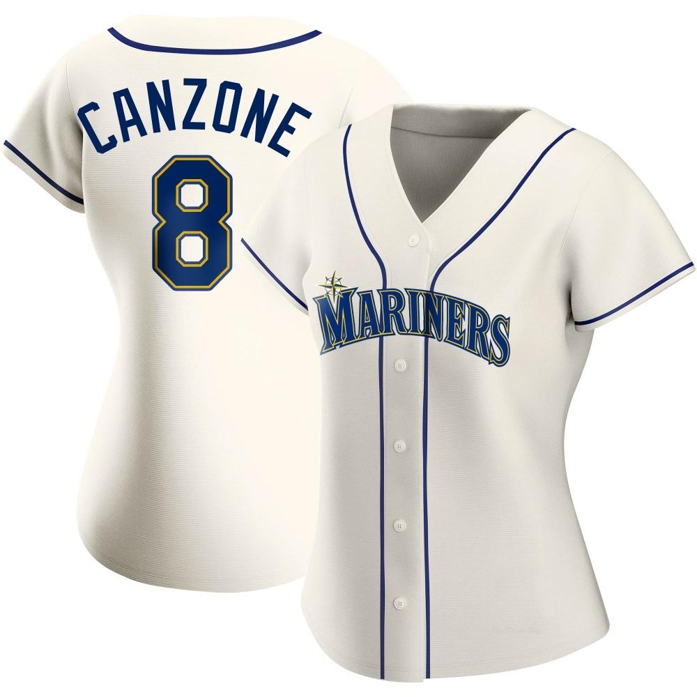 Women's Dominic Canzone Seattle Mariners Authentic Cream Alternate Jersey