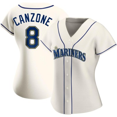 Women's Dominic Canzone Seattle Mariners Authentic Cream Alternate Jersey