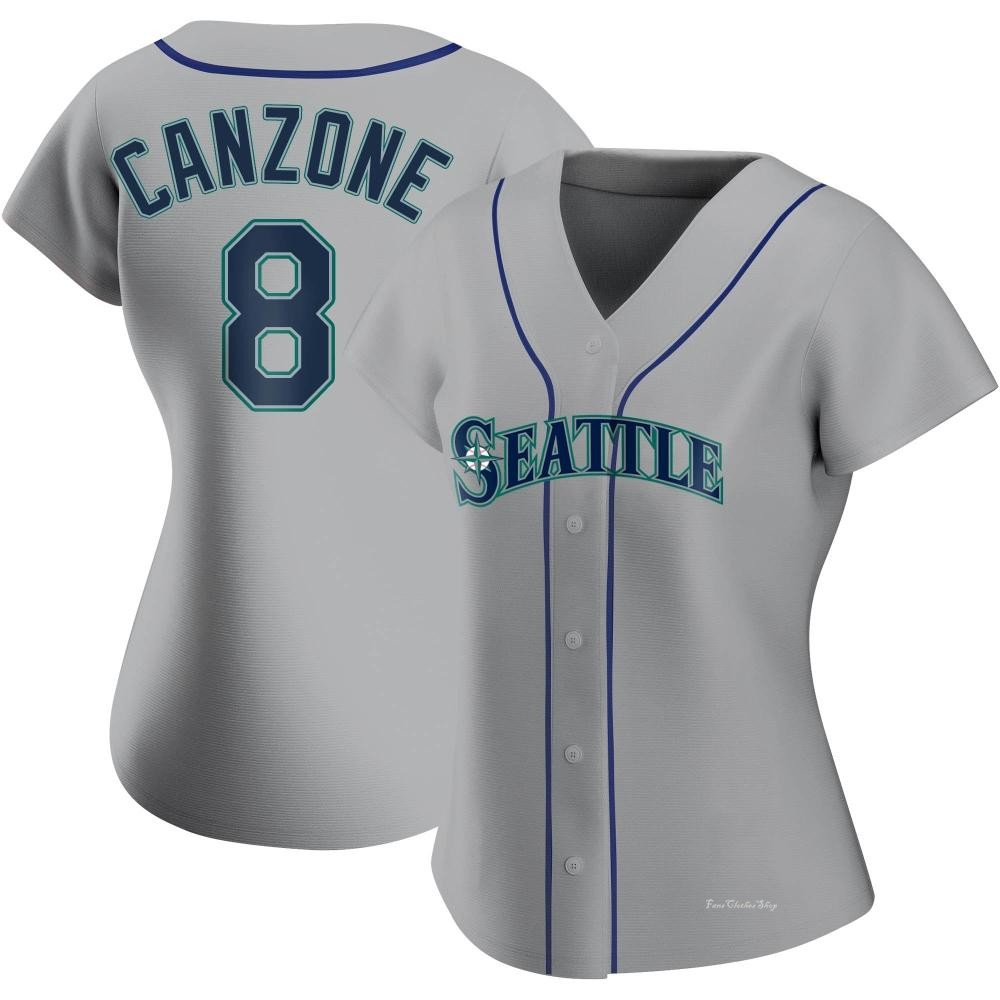 Women's Dominic Canzone Seattle Mariners Authentic Gray Road Jersey