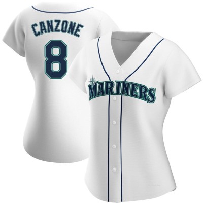 Women's Dominic Canzone Seattle Mariners Authentic White Home Jersey