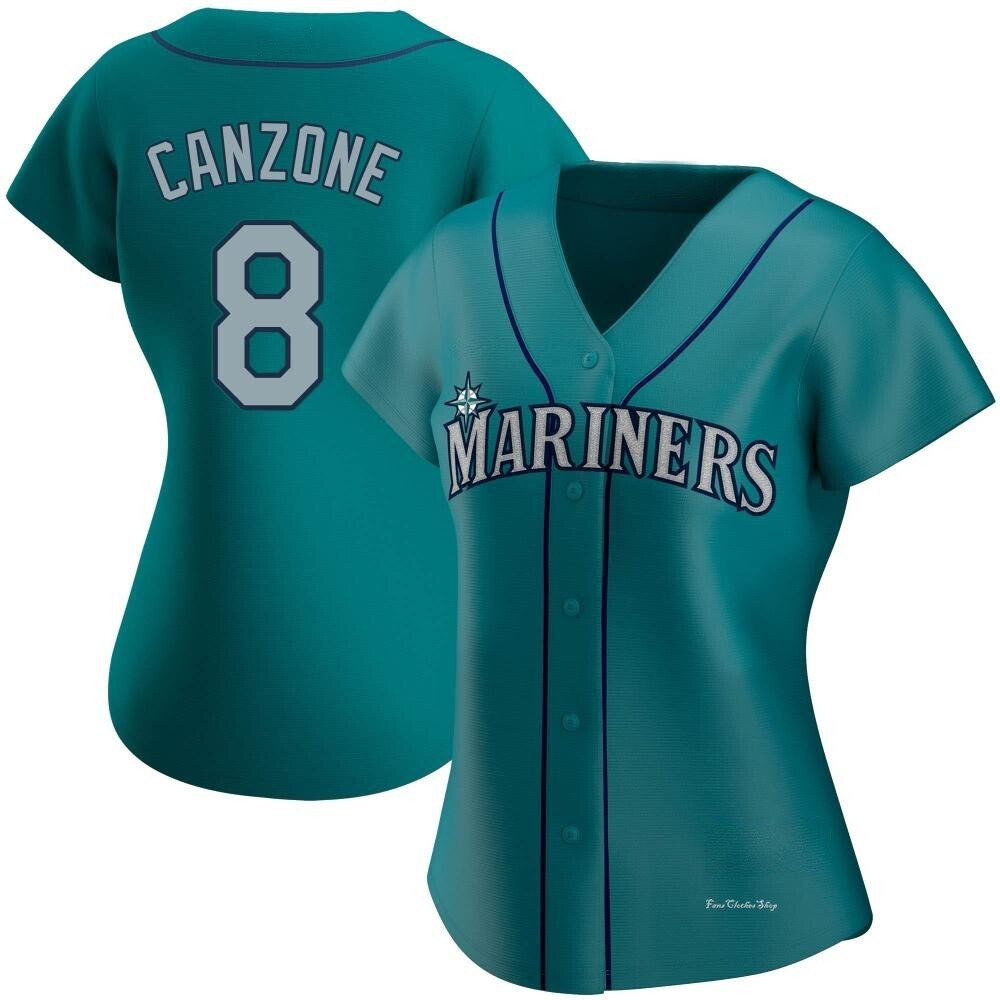 Women's Dominic Canzone Seattle Mariners Replica Aqua Alternate Jersey